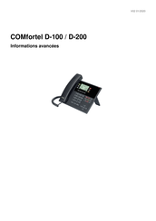 comfortel D-100 Mode D'emploi