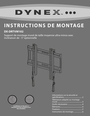 Dynex DX-DRTVM102 Instructions De Montage