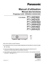 Panasonic PT-LMW420 Manuel D'utilisation