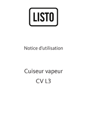 Listo CV L3 Notice D'utilisation