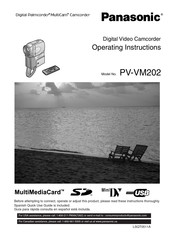 Panasonic Palmcorder MultiCam PV-VM202 Mode D'emploi