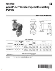 resideo AquaPUMP PCVF-ECM2020-LF/U Instructions D'installation