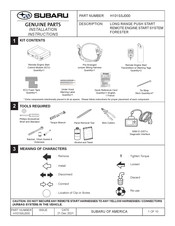 Subaru H101SSJ000 Instructions D'installation