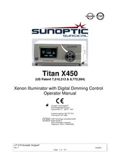 Sunoptic Surgical Titan X450 Mode D'emploi