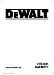 DeWalt DWE4887N Traduction De La Notice D'instructions Originale