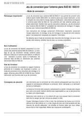 Kathrein BAS 60 Manuel D'utilisation