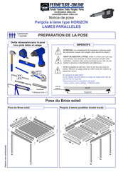 PERGOLA HORIZON LAMES PARALLELES Notice De Pose