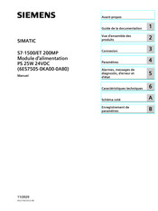 Siemens SIMATIC PS 25W 24VDC Manuel D'utilisation