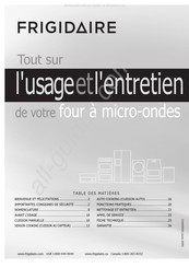 Frigidaire FGMV173KQ Instructions Pour L'usage Et L'entretien