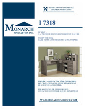 Monarch Specialties I 7318 Instructions D'assemblage