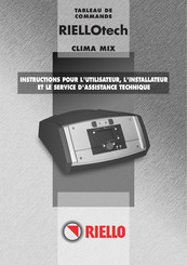 Riello CLIMA MIX Instructions Pour L'utilisateur