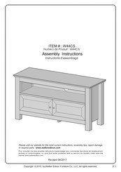 Walker Edison W44CS Instructions D'assemblage