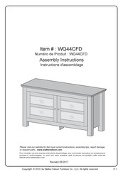 Walker Edison WQ44CFD Instructions D'assemblage