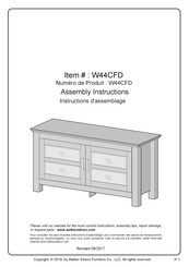 Walker Edison W44CFD Instructions D'assemblage