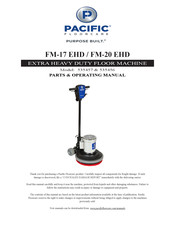 Pacific Floorcare FM-20 EHD Mode D'emploi