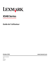 Lexmark X548 Guide De L'utilisateur