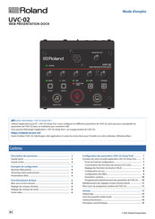 Roland UVC-02 Mode D'emploi