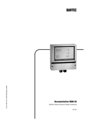 Bartec RDW 03 Documentation Technique