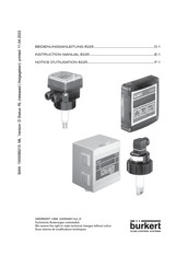 Burkert 8225 Notice D'utilisation