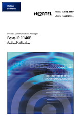 Nortel Poste IP 1140E Guide D'utilisation