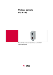 Afag IRG 1-MS Traduction Des Instructions D'utilisation Et D'installation