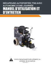 National Flooring Equipment 7700 Manuel D'utilisation Et D'entretien