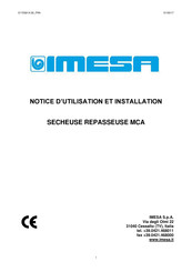 Imesa MCA 1800 Notice D'utilisation Et Installation