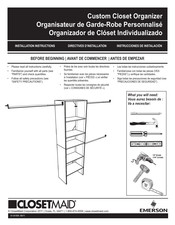 Emerson CLOSETMAID Directives D'installation