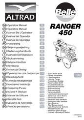 Altrad Belle RANGER 450 Manuel De L'opérateur