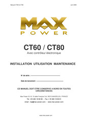 MAX power CT80 Manuel