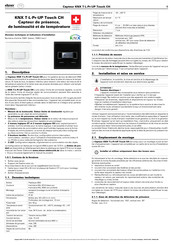 elsner elektronik KNX T-L-Pr-UP Touch CH Données Techniques Et Indications D'installation