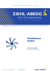 ZIEHL-ABEGG VR Serie Notice D'assemblage