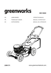 GreenWorks MO13B00 Manuel D'opérateur