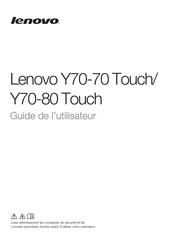 Lenovo Y70-70 Touch Guide De L'utilisateur