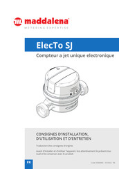 Maddalena ElecTo SJ Consignes D'installation, D'utilisation Et D'entretien