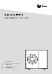 bulex GeniaAir Mono HA 3-6 O 230V B2 Notice D'emploi