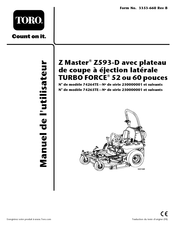 Toro Z580-D Z Master 74264TE Manuel De L'utilisateur
