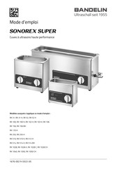 Bandelin SONOREX SUPER RK 156 Mode D'emploi