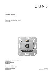 Jung FTR231 Mode D'emploi