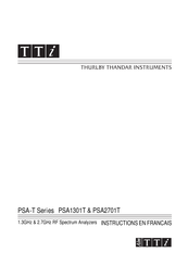 TTI PSA-T Serie Instructions