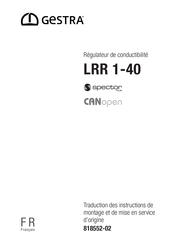 GESTRA LRR 1-40 Traduction Des Instructions De Montage Et De Mise En Service D'origine