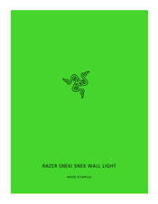 Razer SNEKI SNEK WALL LIGHT Mode D'emploi