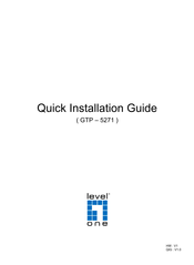 LevelOne GTP-5271 Guide D'installation Rapide