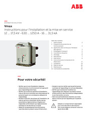 ABB Vmax/F 17 Instructions Pour L'installation Et La Mise En Service