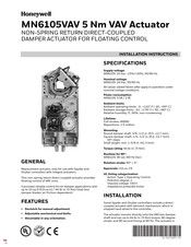 Honeywell MN6105VAV Instructions D'installation