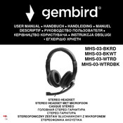 Gembird MHS-03-WTRDBK Manuel