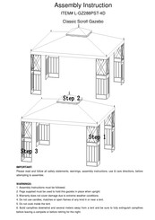 Sunjoy L-GZ288PST-4D Instructions De Montage