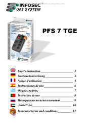 INFOSEC UPS SYSTEM PFS 7 TGE Notice D'utilisation