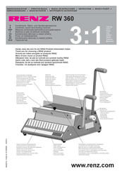 Renz RW 360 Instructions