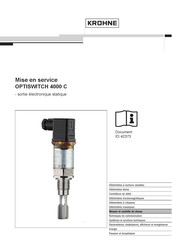 KROHNE OPTISWITCH 4000 C Mise En Service